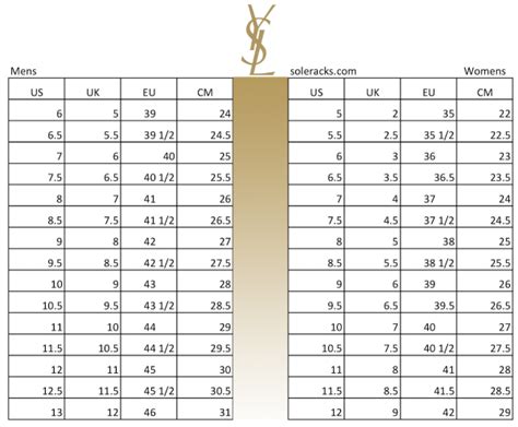 ysl sizing mens|ysl shoe size guide.